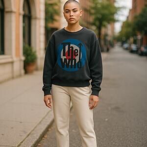 THE WHO Day Dreamer Women’s Cotton  Band Sweatshirt  S Gray